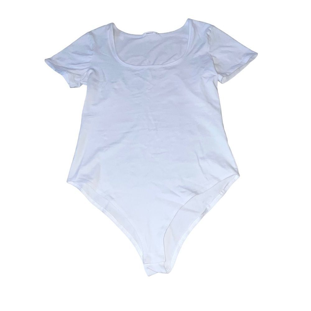 Mangdiup White Short Sleeve Bodysuit